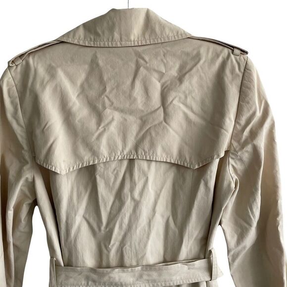 TEENFLO Canada Double Breasted Trench Coat Cream Tan 10 - Picture 7 of 11